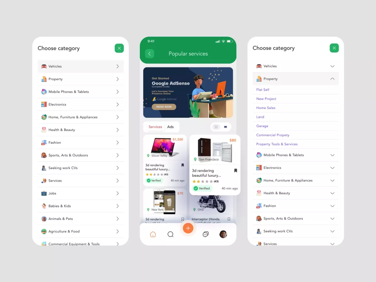 I will make Classified App | Classified with Google, Facebook & Phone Login | With Admin Panel